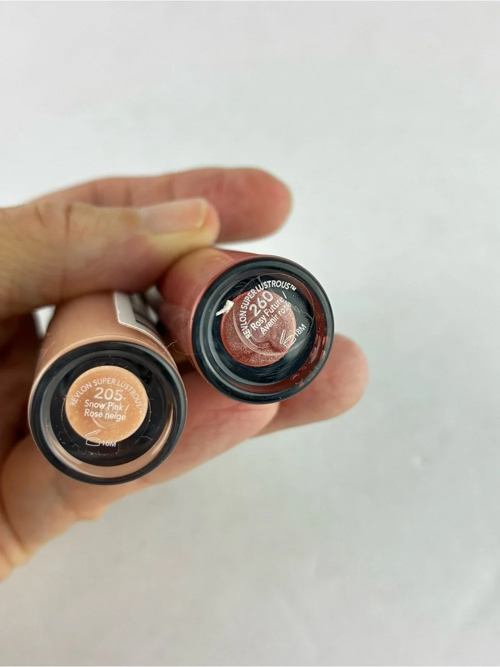 Revlon NIP Bundle of 2 Super Lustrous Lip Gloss Snow Pink 205 & Rosy Future 260